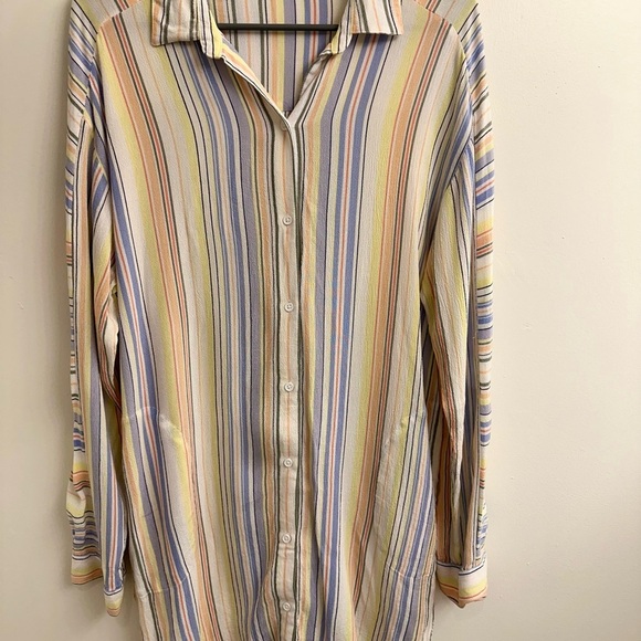 Prana Colorful Striped Scheena Swimsuit Cover-Up Tunic SZ L - Picture 5 of 14